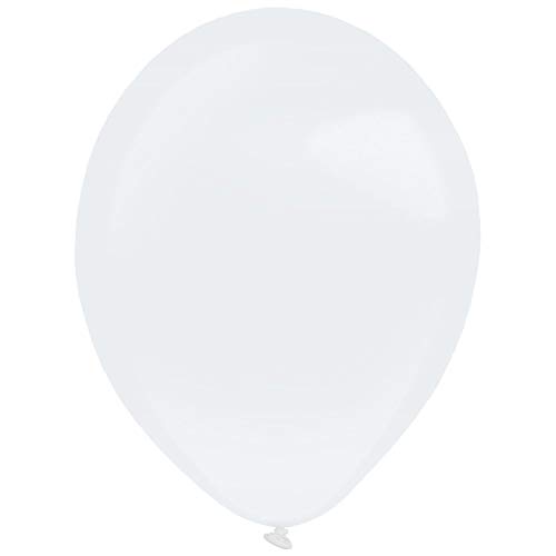 Amscan 9905466 - Latexballons Decorator Pearl Weiß, 50 Stück, 35 cm / 14, Luftballon von amscan