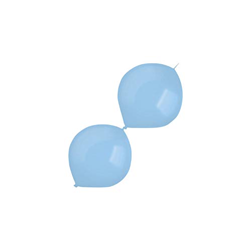 Amscan 9905580 - Latexballons Decorator Standard E-Link, 100 Stück, pastelblau, Link-a-Loon, Luftballon, Girlande, Pastellblau von amscan