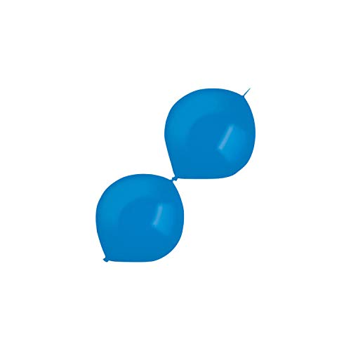 Amscan 9905606 - Latexballons Crystal, Link-a-Loon, 100 Stück, Roxalblau, Luftballon von amscan