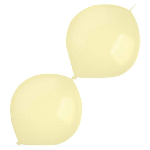 Amscan 9905643 - 50 Latexballons Decorator Fashion E-Link Vanilla Cream 30 cm / 12", Luftballon, Girlande, Ballonbogen von amscan
