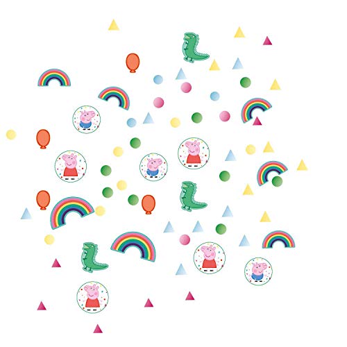 Amscan 9906338 - Konfetti Peppa Pig, Papier/Folie, 14 g, bunt, Streudeko, Tischdekoration, Geburtstag, Blau, Grün, Rot von amscan
