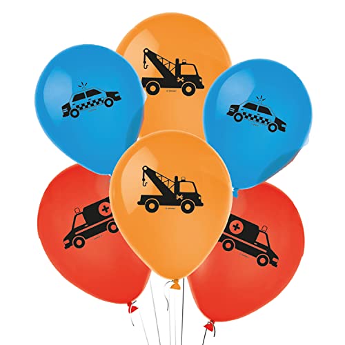 Amscan 9906590 - Latexballons On the Road, 6 Stück, Luftballons, Orange,rot,blau Amscan 9906590 - Latexballons On the Road, 6 Stück, Luftballons, Orange,rot,blau von amscan