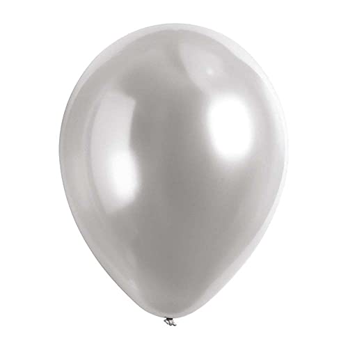 Amscan 9906958 - 50 Latexballons Decorator Platinum Satin Luxe, Durchmesser 27,5 cm, Luftballon, Dekoration, Hochzeit, Geburtstag von amscan