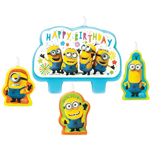 Amscan 9907322 - Mini-Figurenkerzen Despicable Me Minions Happy Birthday, 4 Stück, Kuchenkerzen Amscan 9907322 - Mini-Figurenkerzen Despicable Me Minions Happy Birthday, 4 Stück, Kuchenkerzen von amscan