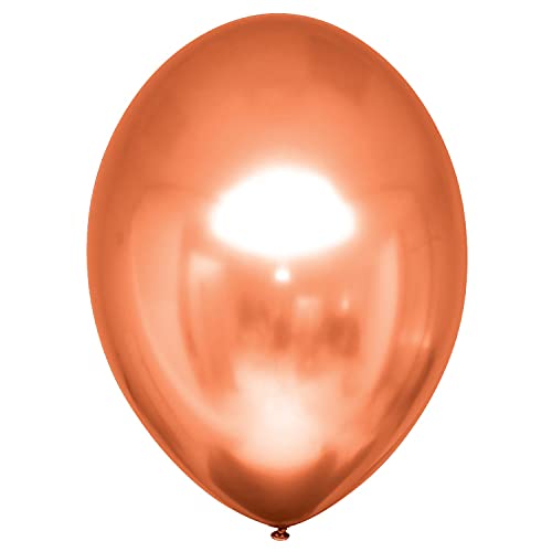 Amscan 9908424 - 100 Latexballons Decorator Satin Luxe Amber, Durchmesser 12 cm, Luftballon, metallic, Dekoration, Geburtstag, Themenparty, Firmenevent von amscan