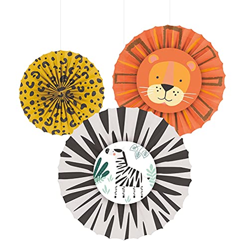 Amscan 9909361 - Deko-Fächer Get Wild, 6 Stück, Papier, Safari, Hängedekoration Amscan 9909361 - Deko-Fächer Get Wild, 6 Stück, Papier, Safari, Hängedekoration von amscan