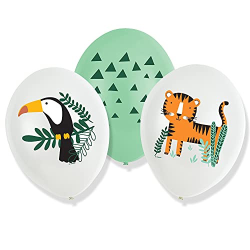 Amscan 9909363 - Latexballons Get Wild, 6 Stück, Luftballons, Dekoration, Kindergeburtstag, Mottoparty von amscan