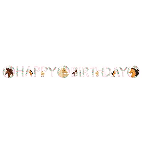 Amscan 9909878 - Happy Birthday-Girlande Pferd, Größe 180 x 15 cm, Hänge-Dekoration, Kinder-Geburtstag, Buchstabengirlande, Banner, Motto-Party Amscan 9909878 - Happy Birthday-Girlande Pferd, Größe 180 x 15 cm, Hänge-Dekoration, Kinder-Geburtstag, Buchstabengirlande, Banner, Motto-Party von amscan