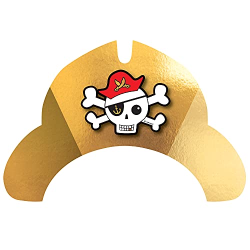 Amscan 9909924 - Party-Hüte Pirat, 8 Stück, aus Papier, Piratenhut, Tisch-Dekoration, Kinder-Geburtstag, Karneval, Motto-Party Amscan 9909924 - Party-Hüte Pirat, 8 Stück, aus Papier, Piratenhut, Tisch-Dekoration, Kinder-Geburtstag, Karneval, Motto-Party von amscan