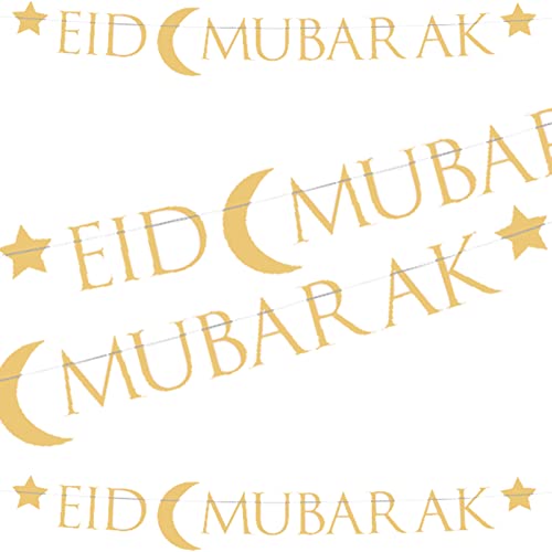 Amscan 9912962 - Girlande Eid Mubarak, 220 x 15 cm, Ramadan Dekoration von amscan
