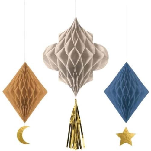 Amscan 9913393 - Ramadan Dekoration, 3 Wabenbälle, Eid Mubarak Dekoration Amscan 9913393 - Ramadan Dekoration, 3 Wabenbälle, Eid Mubarak Dekoration von amscan