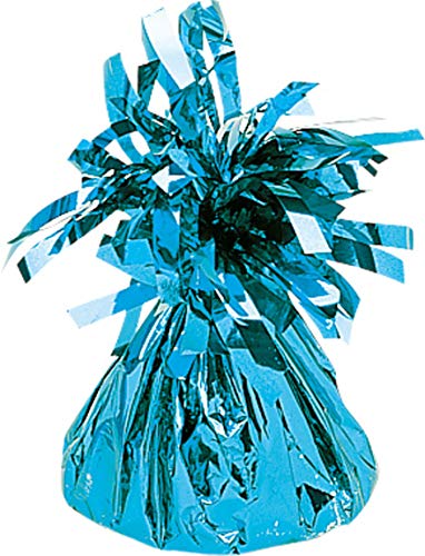 Amscan 991365-21 - Ballongewicht Kegel, 170 g, Höhe circa 10 cm, Folienballon, Heliumballon, Babyblau von amscan