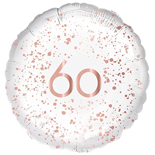 Amscan 9914151 Folienballon zum 60. Geburtstag, Roségold, 45,7 cm von amscan