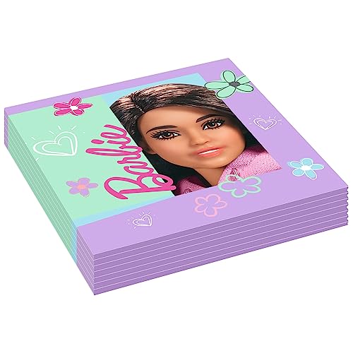 Amscan 9915483 – Offiziell lizenzierte Barbie Sweet Life Lunch-Servietten – 8 Stück Amscan 9915483 – Offiziell lizenzierte Barbie Sweet Life Lunch-Servietten – 8 Stück von amscan