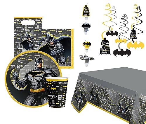 Amscan 9917101 - Partyset Batman, 52-teilig, Einweggeschirr & Dekoration, Kindergeburtstag Amscan 9917101 - Partyset Batman, 52-teilig, Einweggeschirr & Dekoration, Kindergeburtstag von amscan