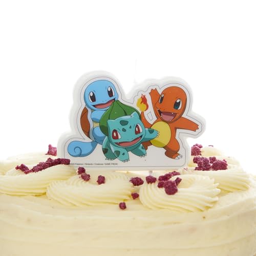 Amscan 9917120 Offiziell lizenzierte Pokémon-Kuchenkerze für Kindergeburtstag, auf Holzspießen, 8,3 cm x 5,5 cm, mehrfarbig von amscan