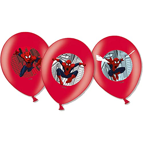 Amscan 999241 - 6 Latexballons Spider-Man, Durchmesser 27,5 cm, Dekoration, Superheld, Luftballon, Geburtstag, Themenparty von amscan