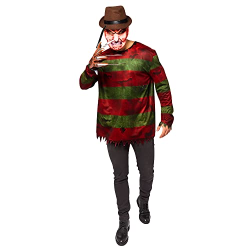 Amscan - Erwachsenenkostüm Freddy Krüger, Oberteil, Maske, Handschuh, Serienmörder, Killer, Halloween Amscan - Erwachsenenkostüm Freddy Krüger, Oberteil, Maske, Handschuh, Serienmörder, Killer, Halloween von amscan