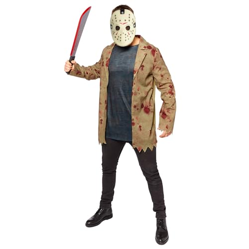 Amscan - Erwachsenenkostüm Jason, Jacke mit Shirteinsatz und Maske, Serien-Killer, Halloween Amscan - Erwachsenenkostüm Jason, Jacke mit Shirteinsatz und Maske, Serien-Killer, Halloween von amscan