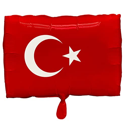 Amscan Folienballon * TÜRKISCHE FLAGGE * als Deko und Geschenk | Größe:30x40cm | für Luft und Helium | Rote Fahne Mondstern Ballon Party Dekoration Amscan Folienballon * TÜRKISCHE FLAGGE * als Deko und Geschenk | Größe:30x40cm | für Luft und Helium | Rote Fahne Mondstern Ballon Party Dekoration von amscan