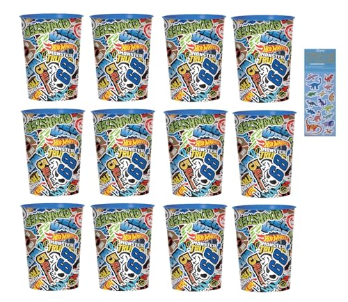 Amscan Hot Wheels Geburtstagsparty-Zubehör-Set mit wiederverwendbaren Kunststoffbechern, 12 Stück Amscan Hot Wheels Geburtstagsparty-Zubehör-Set mit wiederverwendbaren Kunststoffbechern, 12 Stück von amscan