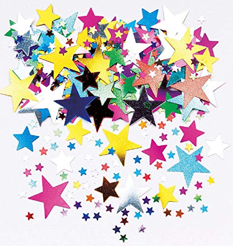 Amscan INT36055 - Konfetti Stardust, metallisch, Folie, 14 g, bunt, Sterne, Streudeko, Tischdekoration, Geburtstag, Karneval von amscan