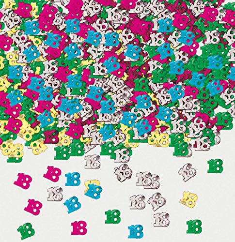 Amscan INT36118-90 - Konfetti 18, Folie, 14 g, Streudeko, Tischdekoration, Geburtstag Amscan INT36118-90 - Konfetti 18, Folie, 14 g, Streudeko, Tischdekoration, Geburtstag von amscan