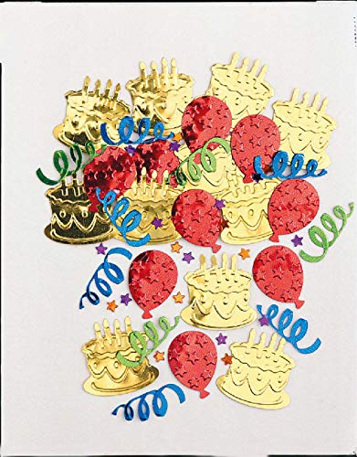 Amscan INT36850 - Konfetti Kuchen, Folie, 14 g, mehrfarbig, Torte, Party, Streudeko, Tischdekoration, Geburtstag Amscan INT36850 - Konfetti Kuchen, Folie, 14 g, mehrfarbig, Torte, Party, Streudeko, Tischdekoration, Geburtstag von amscan