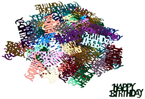 Amscan INT369874 - Konfetti Happy Birthday, metallisch, Folie, 14 g, Streudeko, Tischdekoration, Geburtstag Amscan INT369874 - Konfetti Happy Birthday, metallisch, Folie, 14 g, Streudeko, Tischdekoration, Geburtstag von amscan