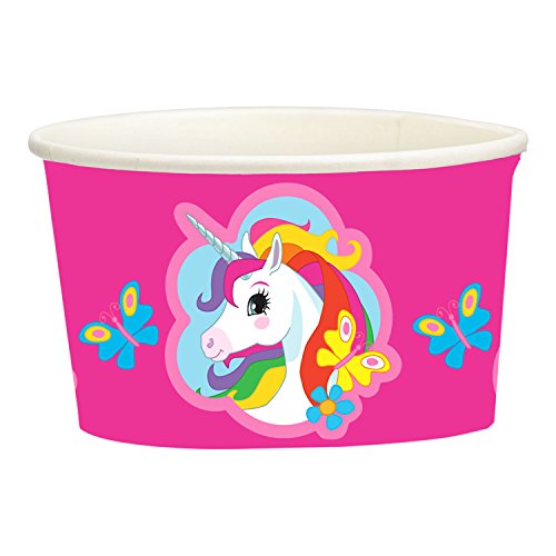 Unicorn Paper Treat/Ice Cream Cups 251ml (4 pk) von amscan