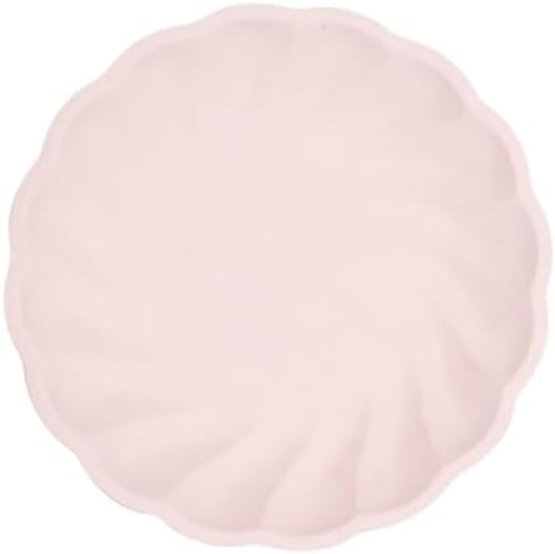 amscan - 6 Einweg-Teller rund Vert Decor, 22,9 cm, pink – Einweggeschirr aus Bambus & Zuckerrohr - Nachhaltiges Partygeschirr für Geburtstage, Grillpartys, Jubiläen von amscan