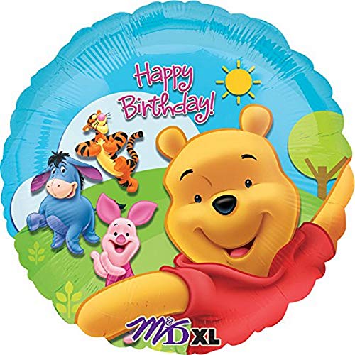 Standard Puuh & Freunde Sunny Birthday Folienballon S60 verpackt von amscan