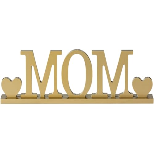 Atemberaubendes M-O-M Gold-M MDF-Ballongewicht – 12,4 x 36,1 cm (1 Stück) – langlebiges und stilvolles Dekorationsstück – perfekt für Muttertag von amscan