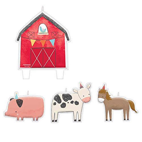 Barnyard Birthday Candle Set (4 pc) von amscan