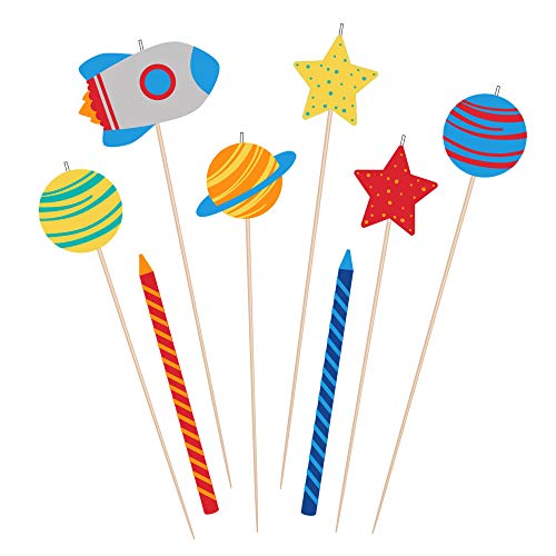 Blast Off Birthday Candle Set (8 pc) von amscan