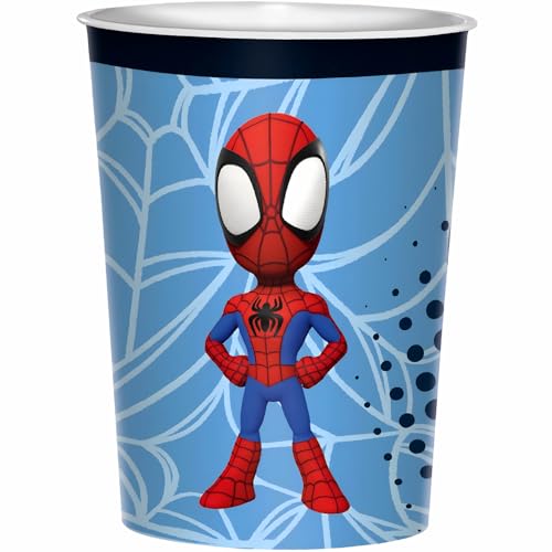 Blue Spidey & His Amazing Friends Kunststoffbecher (473 ml), perfekt für Kindergeburtstage und Feiern von amscan