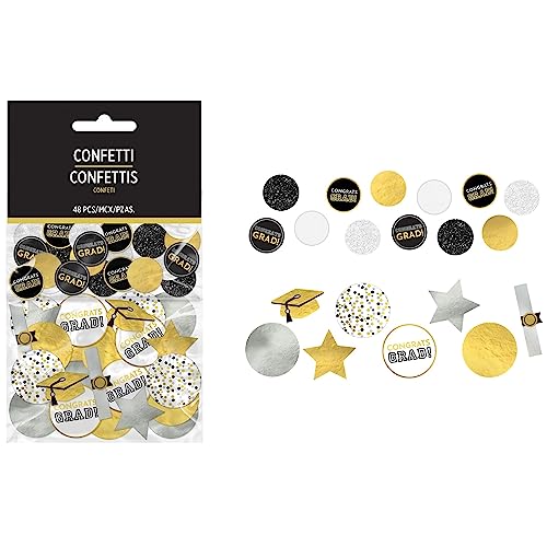 Congrats Grad Riesen-Konfetti aus Papier, verschiedene Farben, 48 Stück Congrats Grad Riesen-Konfetti aus Papier, verschiedene Farben, 48 Stück von amscan