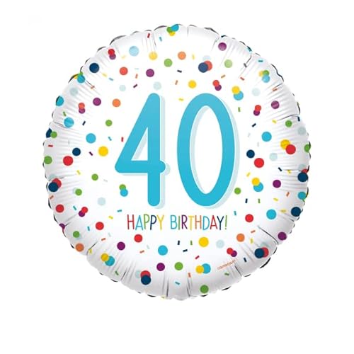 Folienballons * KONFETTI DESIGN * als Deko für Geburtstag und Party | Zahlen von 18-60 | für Luft + Helium | Happy Birthday Luftballons Ballons, Edition: 40. Geburtstag Folienballons * KONFETTI DESIGN * als Deko für Geburtstag und Party | Zahlen von 18-60 | für Luft + Helium | Happy Birthday Luftballons Ballons, Edition: 40. Geburtstag von amscan