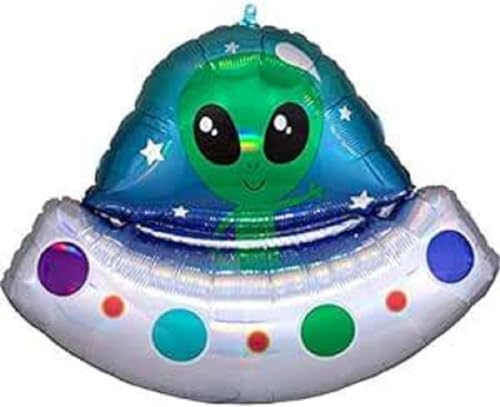 Jumbo Folienballon Alien Außerirdisches Raumschiff von amscan