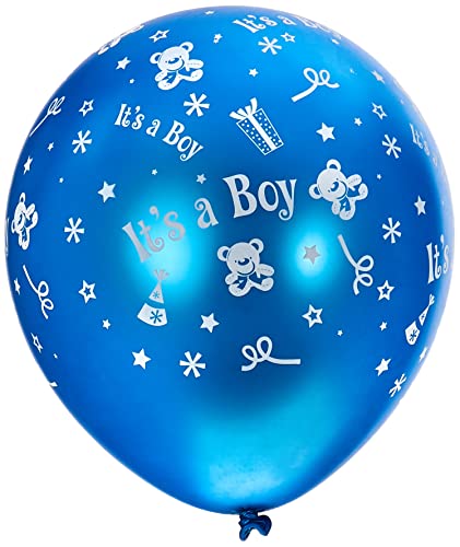 Amscan INT995697 - Latexballons Globaldruck It's a Boy, 6 Stück, circa 28 cm, Geburt, Geschenk, Dekoration, Luftballon von amscan