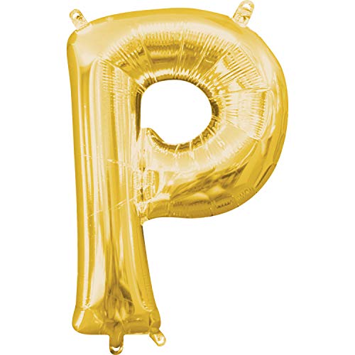 Letter P Gold Minishape Foil Balloons 16"/"40cm A04 Letter P Gold Minishape Foil Balloons 16"/"40cm A04 von amscan