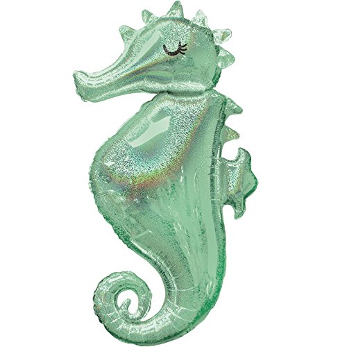 Mermaid Wishes Seahorse SuperShape Foil Balloon 20"/50cm x 38"/96cm P40 Mermaid Wishes Seahorse SuperShape Foil Balloon 20"/50cm x 38"/96cm P40 von amscan