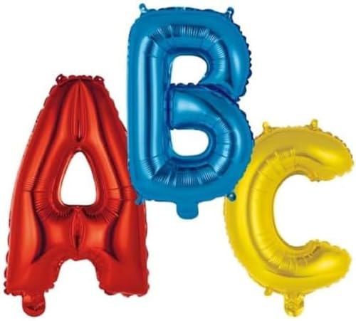 Mini Letter ABC Set SchulstartFolienballon N16 verpackt 30 cm x 40 cm von amscan