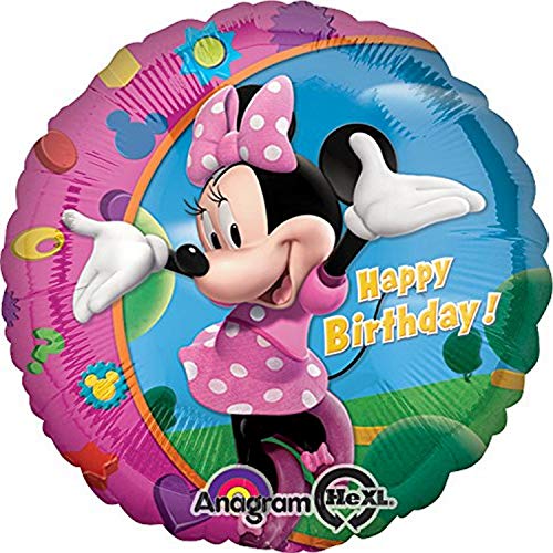 amscan 1779701.0 Micky Maus Happy Birthday Minnie Mouse Folienballon – 1 Stück, Rose, 45,7 cm von amscan