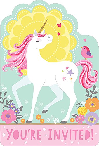 amscan 491929 – Magisches Einhorn Geburtstagsparty Postkarte Einladungen – 8 Stück, braun | grün | rosa | weiß | gelb amscan 491929 – Magisches Einhorn Geburtstagsparty Postkarte Einladungen – 8 Stück, braun | grün | rosa | weiß | gelb von amscan