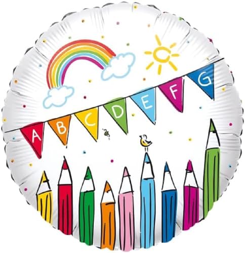 Amscan Standard Folienballon Schulstart Folienballon S40 verpackt 43 cm Amscan Standard Folienballon Schulstart Folienballon S40 verpackt 43 cm von amscan