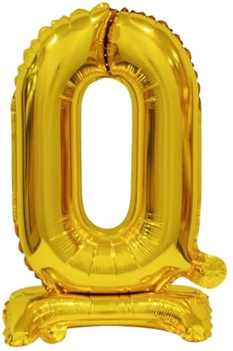 Stehballon * Zahl 0 - Goldfarben * als Deko für Geburtstag und Party | 38cm, für Luft | Zahlen Kindergeburtstag Partydeko Ballon Luftballon Stehballon * Zahl 0 - Goldfarben * als Deko für Geburtstag und Party | 38cm, für Luft | Zahlen Kindergeburtstag Partydeko Ballon Luftballon von amscan
