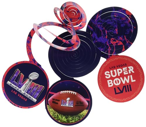 Super Bowl LVIII Papierspiral-Partydekorationspaket – 12 Stück mit 12,7 cm großen Ausschnitten für ultimative Fußball-Themenfeiern von amscan