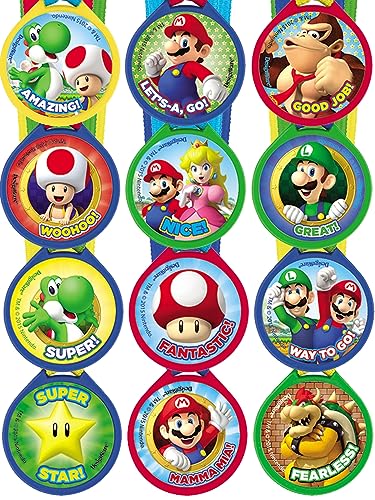 Super Mario Mini Award Medals (12 pk) von amscan