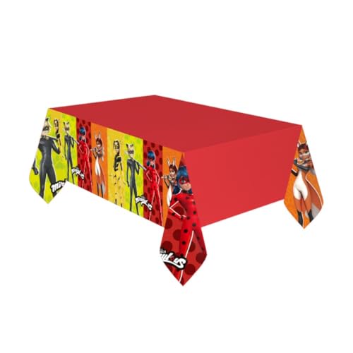 Tischdecke * Miraculous Ladybug * für Mottoparty und Kindergeburtstag | Größe: 180 x 120cm, aus Papier, abwischbar | Superheldin Deko Party Geburtstag Kinder von amscan